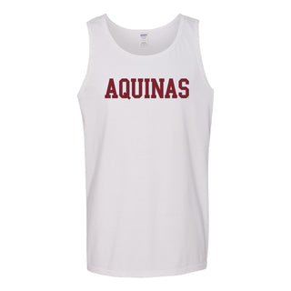 Aquinas College Saints Basic Block Heavy Blend Tank Top - White