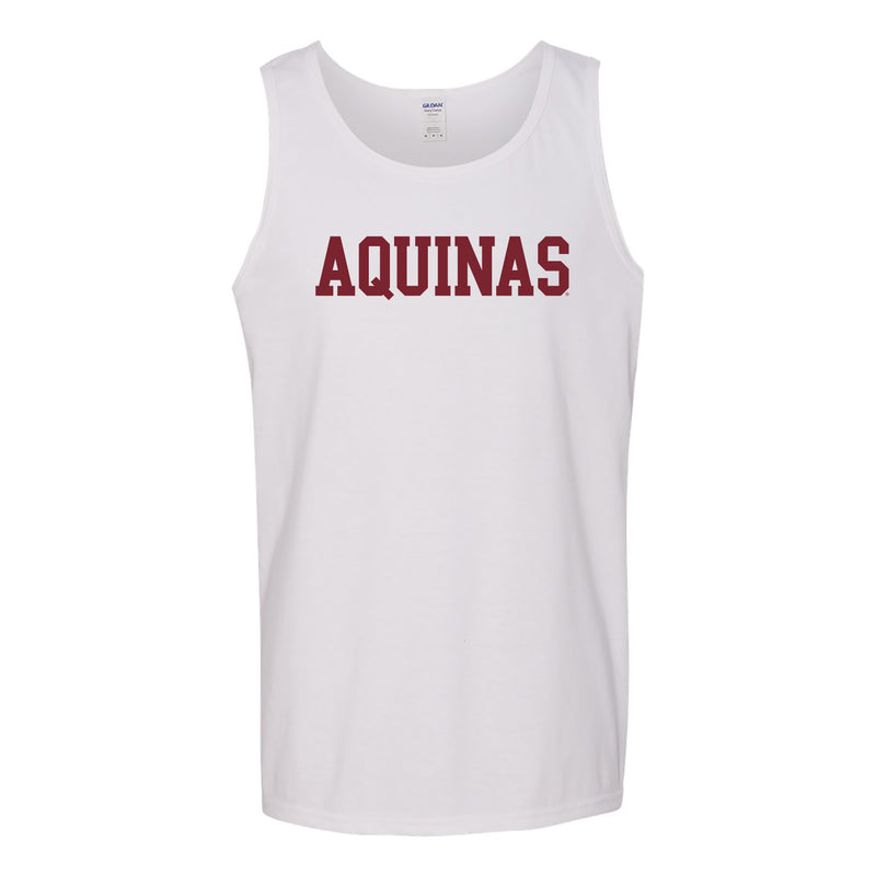 Aquinas College Saints Basic Block Heavy Blend Tank Top - White