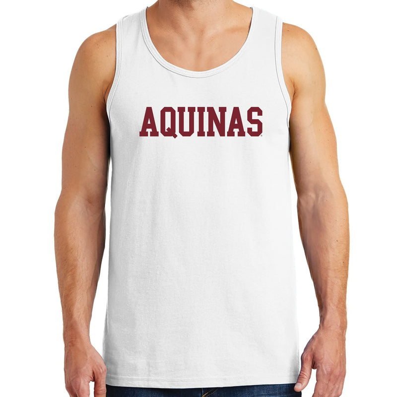 Aquinas College Saints Basic Block Heavy Blend Tank Top - White