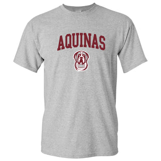 Aquinas College Saints Arch Logo Basic Cotton Short Sleeve T Shirt - Sport Grey