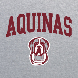 Aquinas College Saints Arch Logo Basic Cotton Womens Short Sleeve T Shirt - Sport Grey