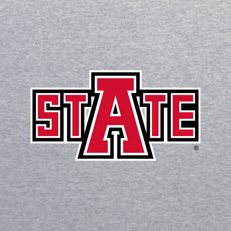 Arkansas State Secondary Logo Long Sleeve - Sport Grey