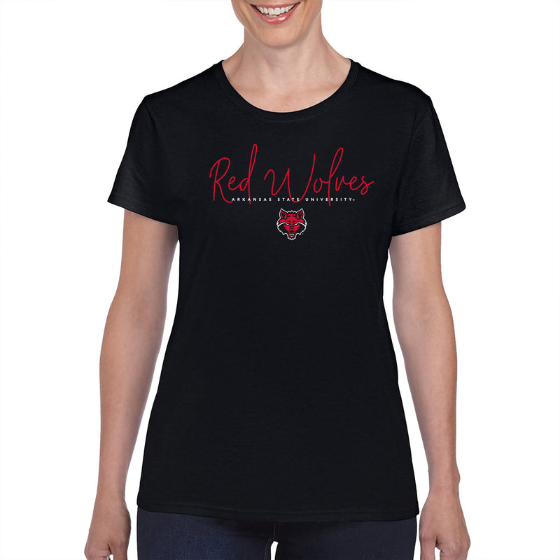 Arkansas State Thin Script Women's T-Shirt - Black