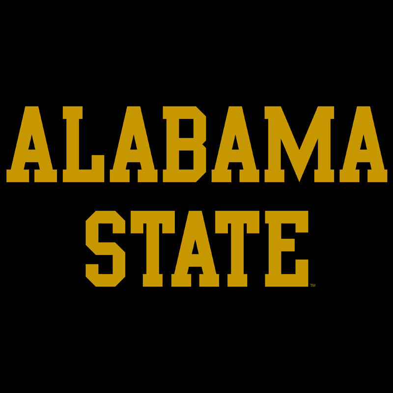 Alabama State University Hornets Basic Block Long Sleeve T Shirt - Black