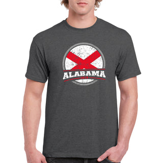 Alabama Distressed Circle T-Shirt - Dark Heather