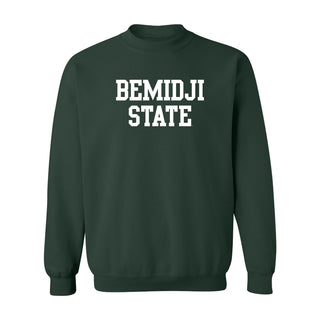 Bemidji State Beavers Basic Block Crewneck Sweatshirt - Forest