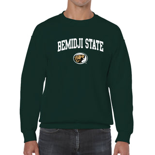 Bemidji State Beavers Arch Logo Crewneck Sweatshirt - Forest