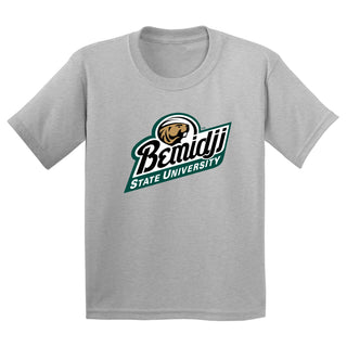 Bemidji State Beavers Primary Logo Youth T Shirt - Sport Grey