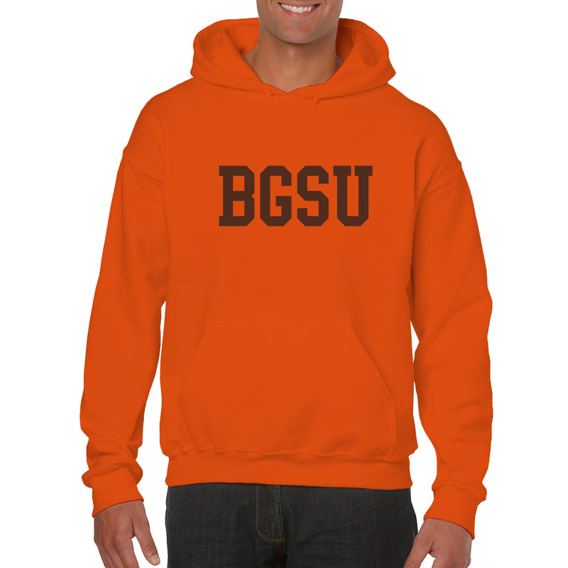 Bowling Green State University Falcons Basic Block Heavy Blend Hoodie - Orange