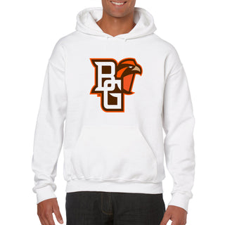 Bowling Green State University Falcons Primary Logo Heavy Blend Hoodie - White