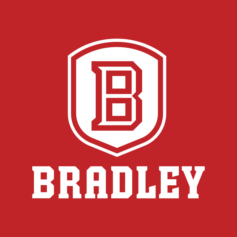 Bradley University Braves Primary Logo Basic Cotton Short Sleeve Women's T Shirt - Red
