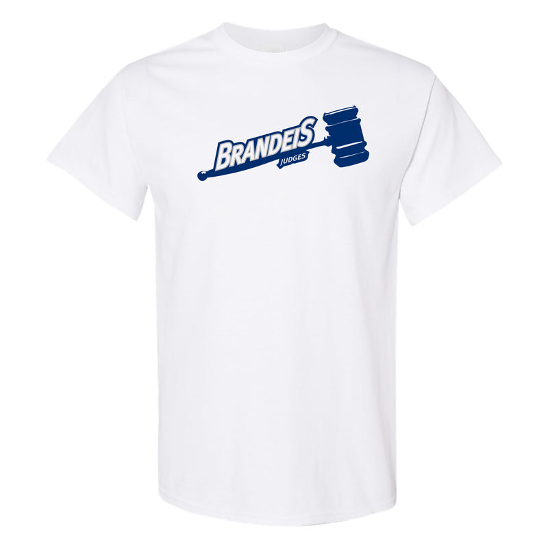 Brandeis Judges Primary Logo T Shirt - White