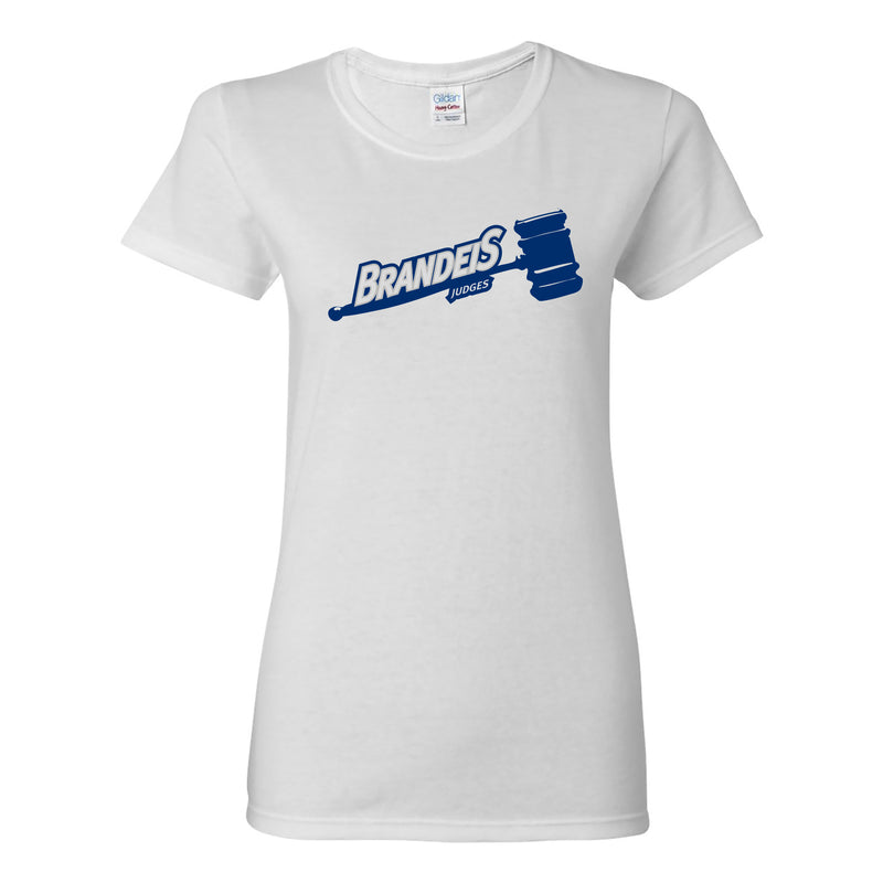 Brandeis Judges Primary Logo Women's T Shirt - White