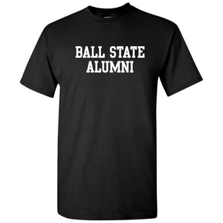 Ball State University Cardinals Basic Block Alumni Short Sleeve T Shirt - Black