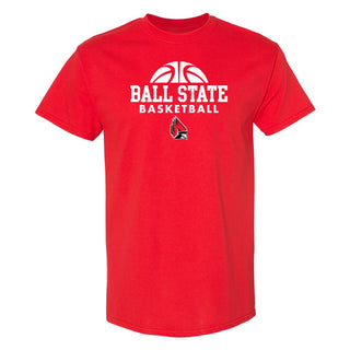 Ball State University Cardinals Basketball Hype Short Sleeve T Shirt - Red