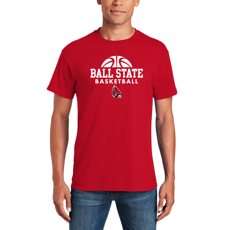 Ball State University Cardinals Basketball Hype Short Sleeve T Shirt - Red