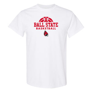 Ball State University Cardinals Basketball Hype Short Sleeve T Shirt - White