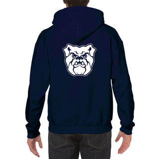 Butler University Bulldogs Front Back Print Hoodie - Navy