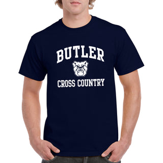 Butler University Bulldogs Arch Logo Cross Country Short Sleeve T Shirt - Navy