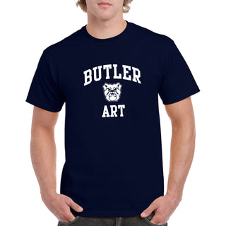 Butler University Bulldogs Arch Logo Art Short Sleeve T Shirt - Navy