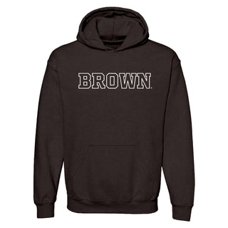 Brown University Bears Basic Block Hoodie - Dark Chocolate