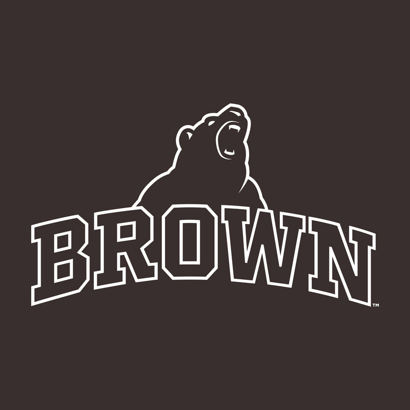 Brown University Bears Arch Logo Hoodie - Dark Chocolate