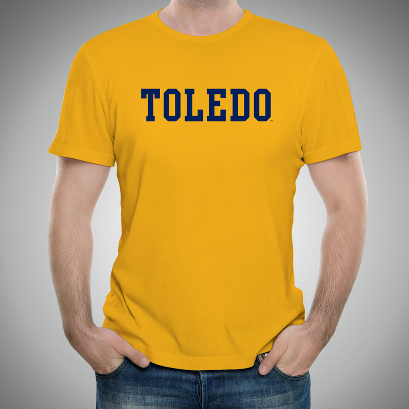 University of Toledo Rockets Basic Block Short Sleeve Tee - Gold