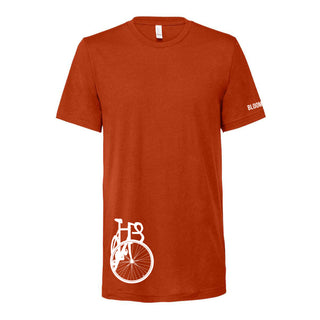 Bloomington Bicycle Canvas T Shirt - Brick Triblend