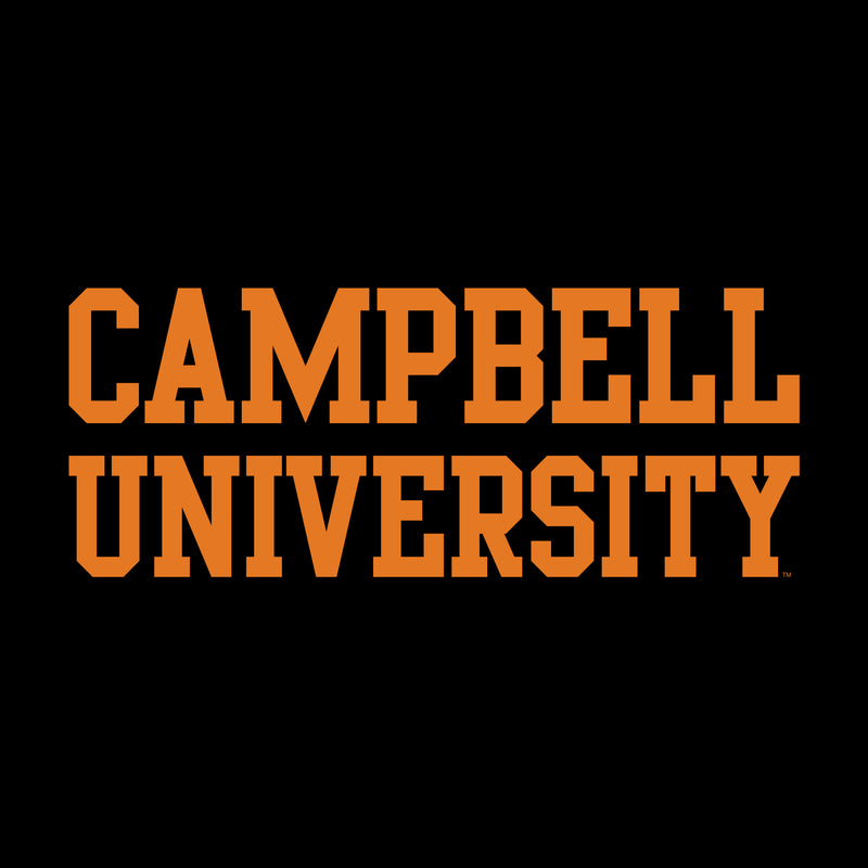 Campbell University Fighting Camels Basic Block Cotton Short Sleeve T-Shirt - Black