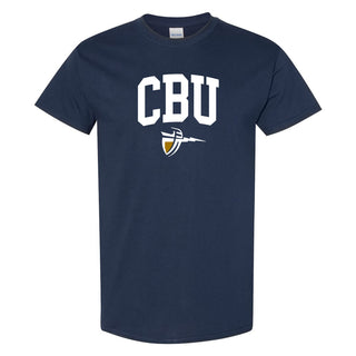 California Baptist University Lancers Arch Logo T Shirt - Navy