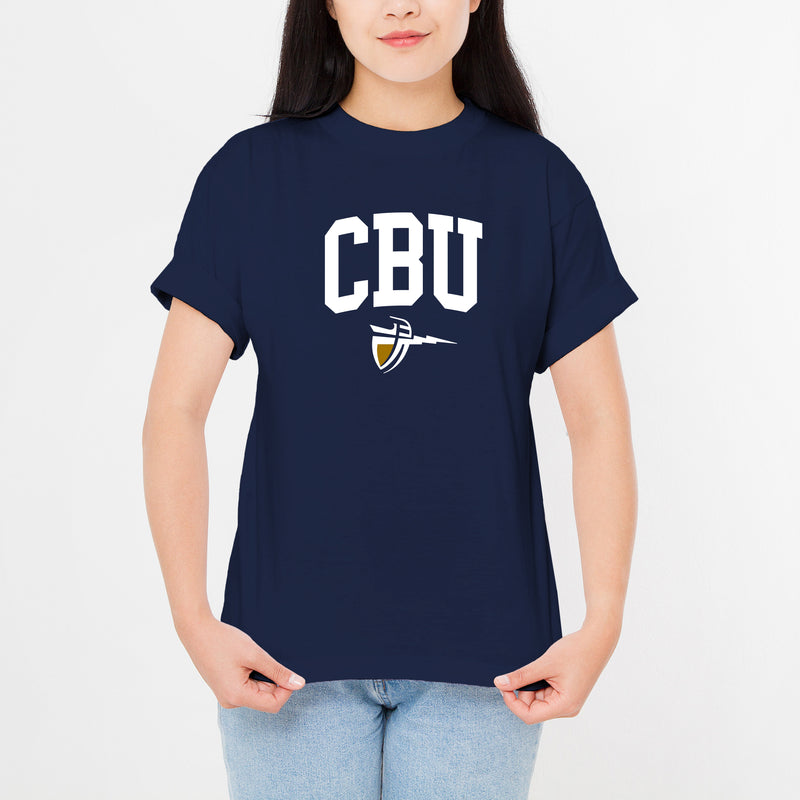 California Baptist University Lancers Arch Logo T Shirt - Navy