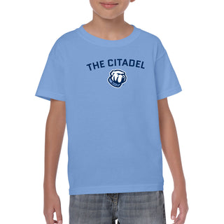 The Citadel Bulldogs Arch Logo Youth Short Sleeve T-Shirt - Carolina Blue