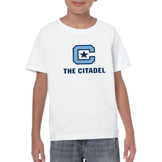 The Citadel Bulldogs Primary Logo Youth Short Sleeve T-Shirt - White