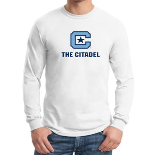 The Citadel Bulldogs Primary Logo Long Sleeve T-Shirt - White