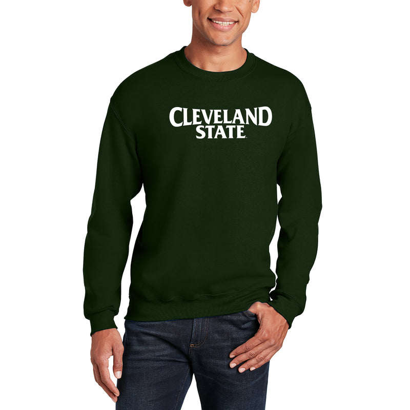 Cleveland State Vikings Basic Block Crewneck Sweatshirt - Forest