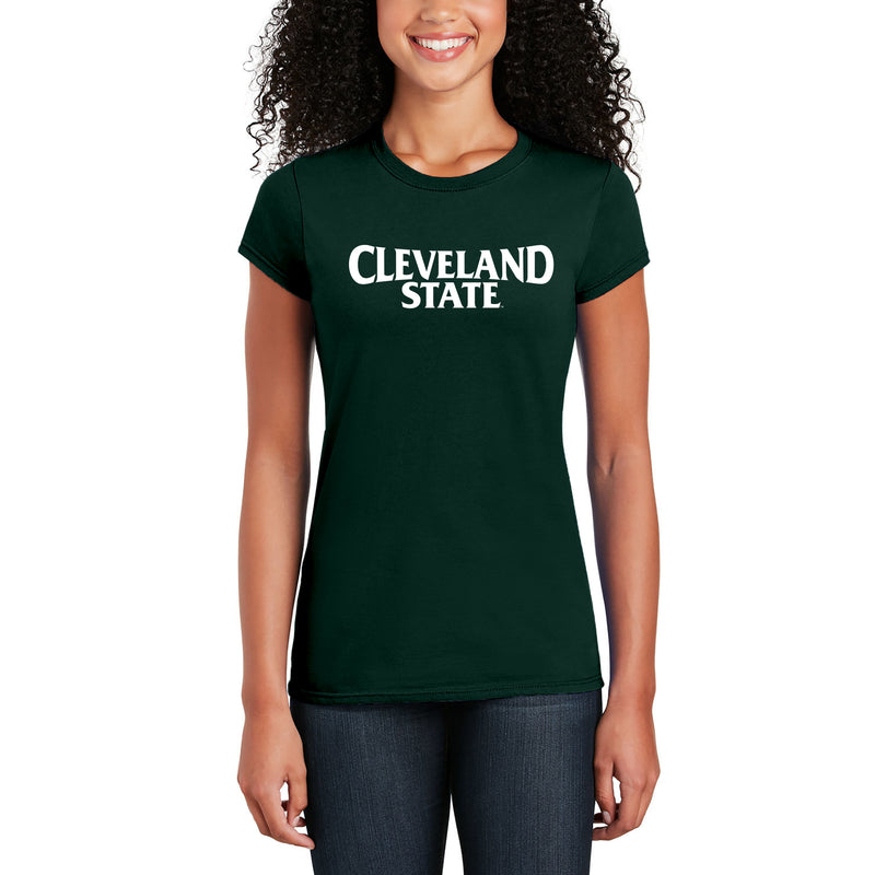 Cleveland State Vikings Basic Block Women's T Shirt - Forest