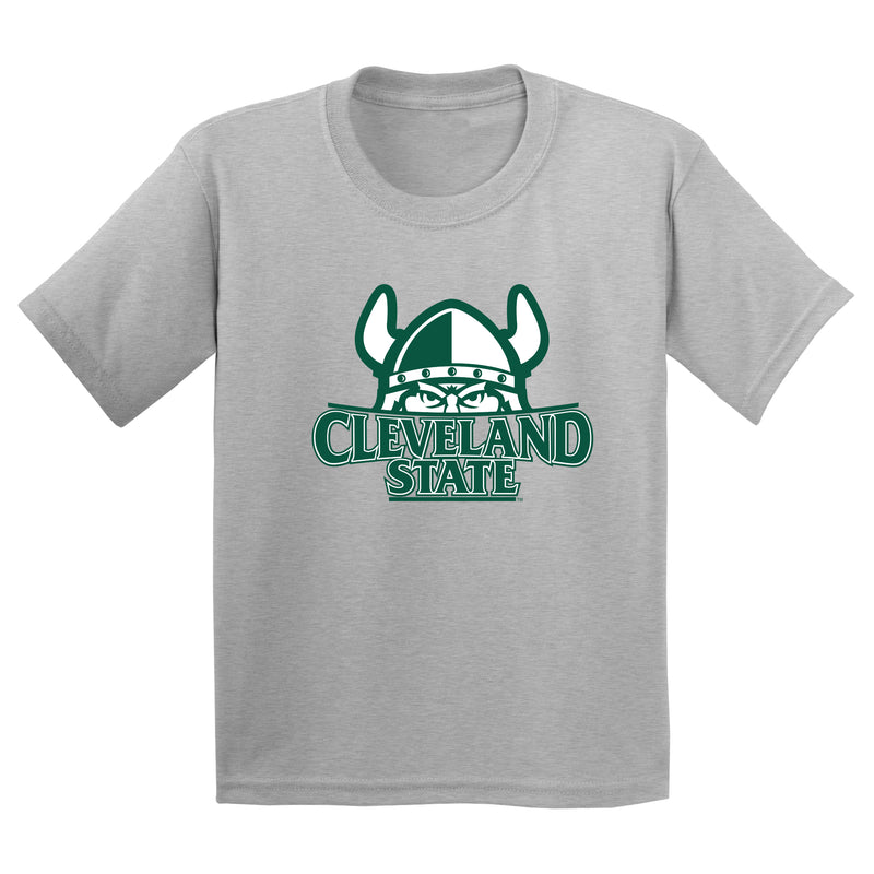 Cleveland State Vikings Primary Logo Youth T Shirt - Sport Grey