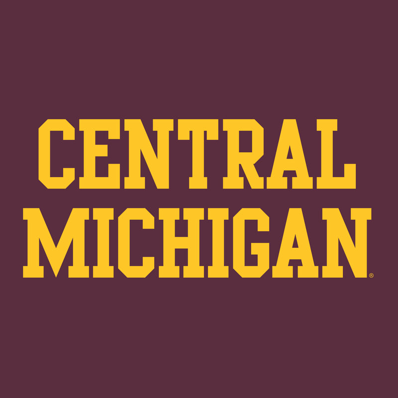 Central Michigan University Chippewas Basic Block Hoodie - Maroon