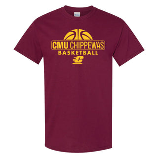 Central Michigan University Chippewas Basketball Hype Short Sleeve T Shirt - Maroon