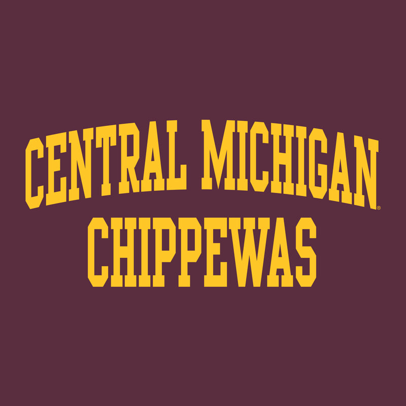 Central Michigan University Chippewas Front Back Print Hoodie - Maroon