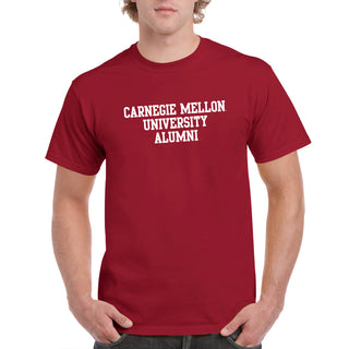 Carnegie Mellon University Tartans Basic Block Alumni Short Sleeve T Shirt - Cardinal