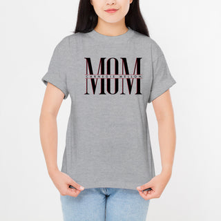 Carnegie Mellon Tartans Classic Mom T Shirt - Sport Grey