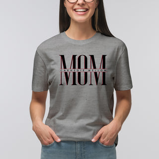 Carnegie Mellon Tartans Classic Mom T Shirt - Sport Grey