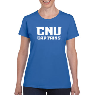 Christopher Newport University Captains Basic Block Women's Short Sleeve T-Shirt - Royal