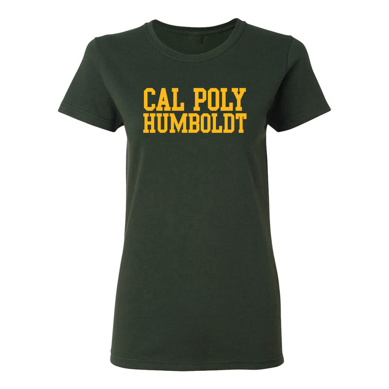 Cal Poly Humboldt Lumberjacks Basic Block Women's T Shirt - Forest