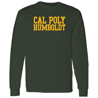 Cal Poly Humboldt Lumberjacks Basic Block Long Sleeve T Shirt - Forest