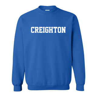 Creighton University Bluejays Basic Block Crewneck Sweatshirt - Royal