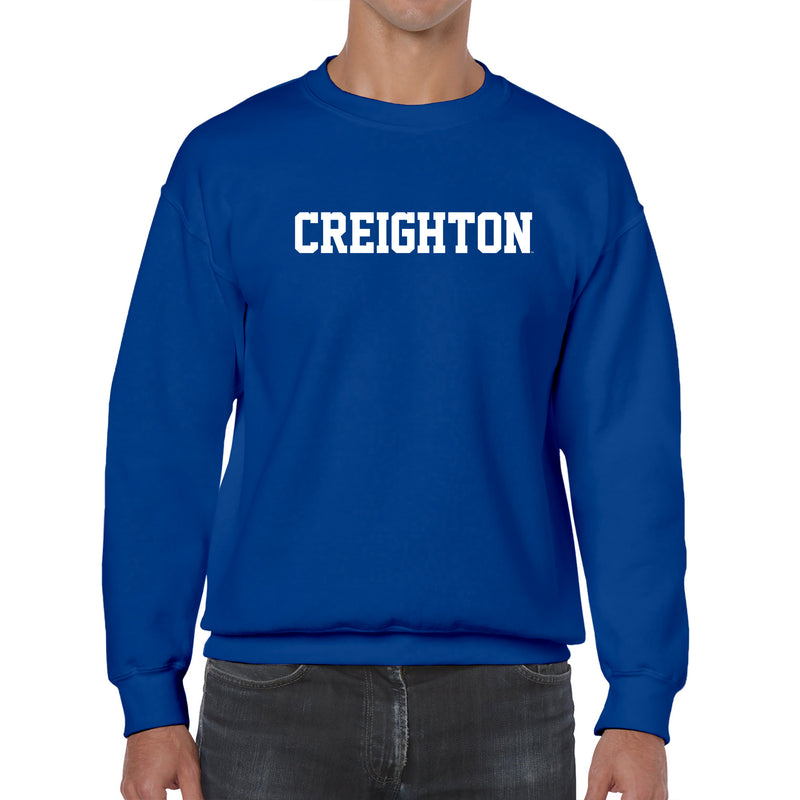 Creighton University Bluejays Basic Block Crewneck Sweatshirt - Royal