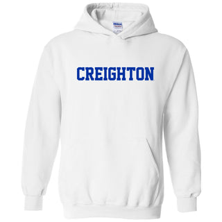 Creighton University Bluejays Basic Block Heavy Blend Hoodie - White