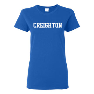 Creighton University Bluejays Basic Block Women's Short Sleeve T Shirt - Royal